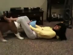 the girl Orgams when fuck dog